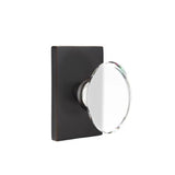 Emtek - Passage, Modern Rectangular Rosette, Hampton Crystal Knob, US10B - Oil Rubbed Bronze