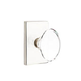 Emtek - Passage, Modern Rectangular Rosette, Hampton Crystal Knob, US14 - Polished Nickel
