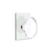 Emtek - Dummy, Modern Rectangular Rosette, Hampton Crystal Knob, US26 - Polished Chrome