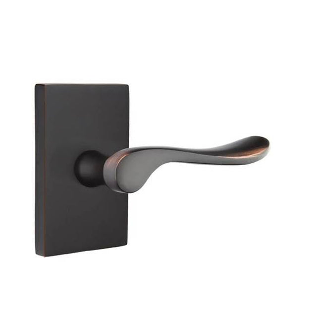 Emtek - Dummy, Modern Rectangular Rosette, Luzern Lever, US10B - Oil Rubbed Bronze