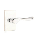 Emtek - Passage, Modern Rectangular Rosette, Luzern Lever, LH, US14 - Polished Nickel