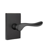 Emtek - Passage, Modern Rectangular Rosette, Luzern Lever, RH, US19 - Flat Black