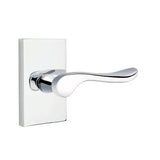 Emtek - Passage, Modern Rectangular Rosette, Luzern Lever, LH, US26 - Polished Chrome