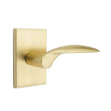 Emtek - Dummy, Modern Rectangular Rosette, Mercury Lever, US4 - Satin Brass