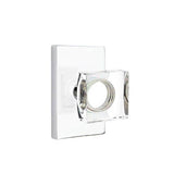 Emtek - Passage, Modern Rectangular Rosette, Modern Square Crystal Knob, US26 - Polished Chrome