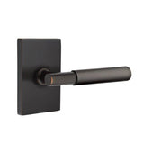 Emtek - Concealed, Passage, Modern Rectangular Rosette, Myles Lever, US10B - Oil Rubbed Bronze