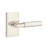 Emtek - Passage, Modern Rectangular Rosette, Myles Lever, RH, US15 - Satin Nickel
