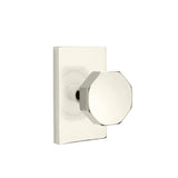 Emtek - Dummy, Modern Rectangular Rosette, Octagon Knob, US14 - Polished Nickel