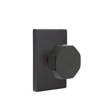 Emtek - Passage, Modern Rectangular Rosette, Octagon Knob, US19 - Flat Black
