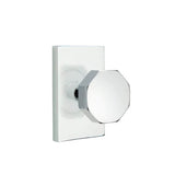 Emtek - Dummy, Modern Rectangular Rosette, Octagon Knob, US26 - Polished Chrome