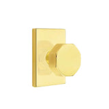 Emtek - Passage, Modern Rectangular Rosette, Octagon Knob, US3NL - Unlacquered Brass