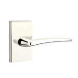 Emtek - Passage, Modern Rectangular Rosette, Poseidon Lever, LH, US14 - Polished Nickel