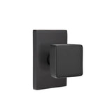 Emtek - Dummy, Modern Rectangular Rosette, Square Knob, US19 - Flat Black