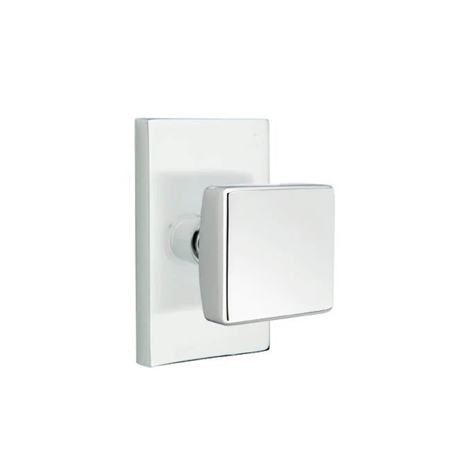 Emtek - Dummy, Modern Rectangular Rosette, Square Knob, US26 - Polished Chrome
