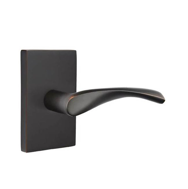 Emtek - Dummy, Modern Rectangular Rosette, Triton Lever, US10B - Oil Rubbed Bronze