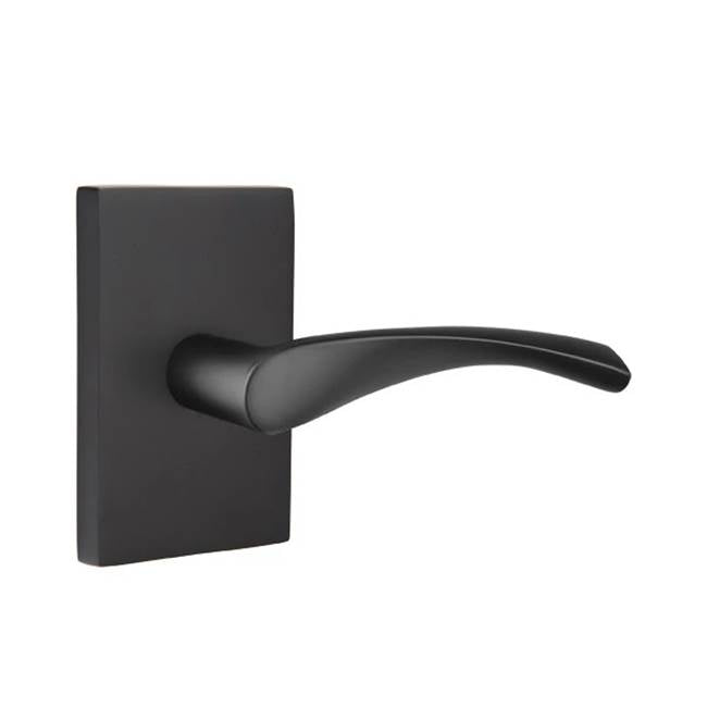 Emtek - Dummy, Modern Rectangular Rosette, Triton Lever, US19 - Flat Black