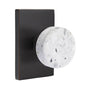 Emtek - Select Passage, Modern Rectangular Rosette US10B, Conical Stem US10B, Light Terrazzo Knob - Oil Rubbed Bronze