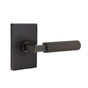 Emtek - Dummy, Modern Rectangular Rosette US10B, L-Square Stem US10B, Straight Knurled Handle US10B - Oil Rubbed Bronze