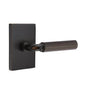Emtek - Passage, Modern Rectangular Rosette US10B, R-Bar Stem US10B, Faceted Handle US10B RH - Oil Rubbed Bronze