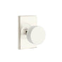 Emtek - Privacy, Modern Rectangular Rosette US14, Conical Stem US14, Straight Knurled Knob US14 - Polished Nickel