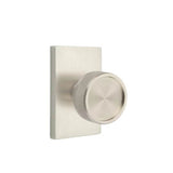 Emtek - Concealed Fastener Passage, Modern Rectangular Rosette US15, Conical Stem US15, Knurled Knob US15 - Satin Nickel