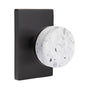 Emtek - Select Privacy, Modern Rectangular Rosette US19, Conical Stem US19, Light Terrazzo Knob - Flat Black