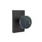 Emtek - Select Dummy, Modern Rectangular Rosette US19, Conical Stem US19, Green Marble Knob - Flat Black