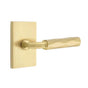 Emtek - Concealed Fastener Privacy, Modern Rectangular Rosette US4, R-Bar Stem US4, Tribeca Handle US4 - Satin Brass