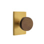 Emtek - Select Privacy, Modern Rectangular Rosette US7, Conical Stem US7, Dark Walnut Knob - French Antique