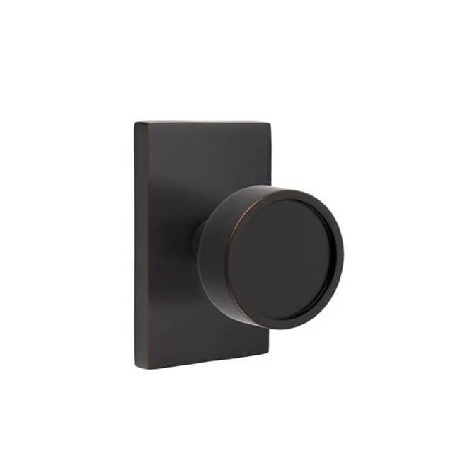 Emtek - Dummy, Modern Rectangular Rosette, Verve Knob, US10B - Oil Rubbed Bronze