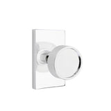 Emtek - Dummy, Modern Rectangular Rosette, Verve Knob, US26 - Polished Chrome
