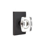 Emtek - Dummy, Modern Rectangular Rosette, Windsor Crystal Knob, US10B - Oil Rubbed Bronze