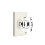 Emtek - Dummy, Modern Rectangular Rosette, Windsor Crystal Knob, US15 - Satin Nickel