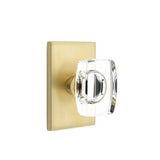 Emtek - Dummy, Modern Rectangular Rosette, Windsor Crystal Knob, US4 - Satin Brass