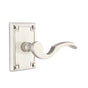 Emtek - Privacy, Arts and Crafts Rectangular Rosette, Cortina Lever, RH, US15 - Satin Nickel