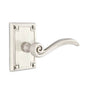 Emtek - Concealed, Privacy, Arts and Crafts Rectangular Rosette, Elan Lever, US15 - Satin Nickel