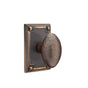 Emtek - Privacy, Arts and Crafts Rectangular Rosette, Hammered Egg Knob, US10B - Oil Rubbed Bronze