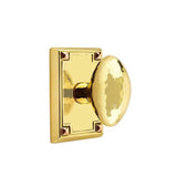 Emtek - Dummy, Arts and Crafts Rectangular Rosette, Hammered Egg Knob, US3NL - Unlacquered Brass