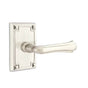 Emtek - Passage, Arts and Crafts Rectangular Rosette, Wembley Lever, LH, US15 - Satin Nickel
