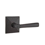 Emtek - Dummy, Hammered Rosette, Arts and Crafts Lever, US19 - Flat Black