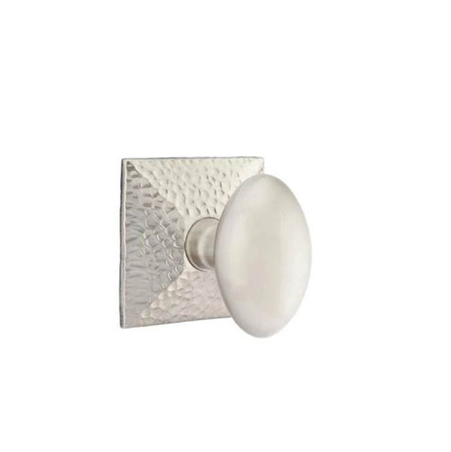 Emtek - Dummy, Hammered Rosette, Egg Knob, US15 - Satin Nickel