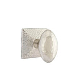 Emtek - Dummy, Hammered Rosette, Hammered Egg Knob, US15 - Satin Nickel
