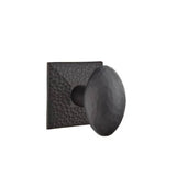 Emtek - Privacy, Hammered Rosette, Hammered Egg Knob, US19 - Flat Black
