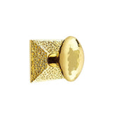 Emtek - Passage, Hammered Rosette, Hammered Egg Knob, US3NL - Unlacquered Brass