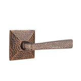 Emtek - Concealed, Passage, Hammered Rosette, Hammered Lever, US10B - Oil Rubbed Bronze