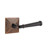 Emtek - Passage, Hammered Rosette, Merrimack Lever, RH, US10B - Oil Rubbed Bronze