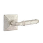 Emtek - Dummy, Hammered Rosette, Ribbon and Reed Lever, US15 - Satin Nickel