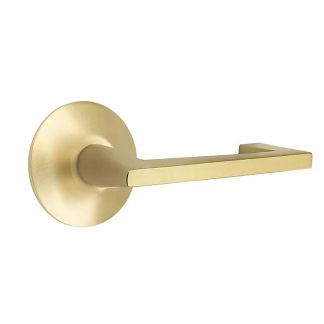 Emtek - Passage, Modern Rosette, Argos Lever, RH, US4 - Satin Brass