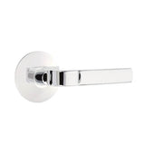 Emtek - Concealed, Privacy, Modern Rosette, Aston Lever, US26 - Polished Chrome