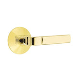Emtek - Privacy, Modern Rosette, Aston Lever, LH, US3NL - Unlacquered Brass